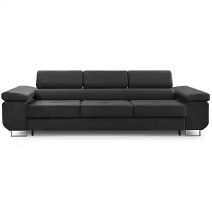 BESTMOBILIER Pablo - canapé 3 places - convertible avec têtières réglables - en velours pas cher