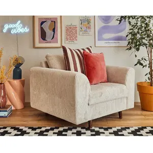 Comparateur de prix : Rune - fauteuil - en velours côtelé - lisa design - beige RUNE