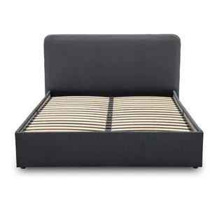 BESTMOBILIER Goyave - lit coffre - 160x200 - en tissu - sommier inclus 160 x 200 cm