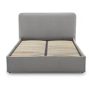 BESTMOBILIER Goyave - lit coffre - 140x190 - en tissu - sommier inclus 140 x 190 cm
