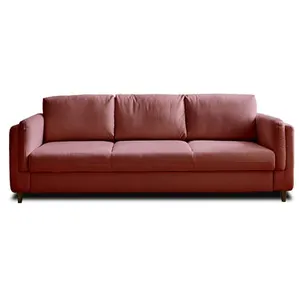 Lisa Design - Brooke - canapé 3 places - convertible - en velours - rose pas cher