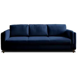 Brooke - canapé 3 places - convertible - en velours - Lisa Design pas cher