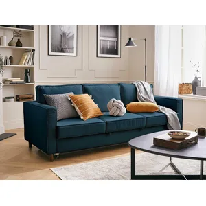 Best Mobilier Jake - canapé 3 places - convertible - en velours côtelé - Lisa Design pas cher