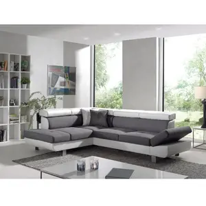 Comparateur de prix : BESTMOBILIER Lisbona - Canapé d'angle gauche convertible - 5 places - avec têtières