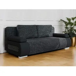 Comparateur de prix : BESTMOBILIER Elio - canapé 3 places convertible - avec coffre - style contemporain