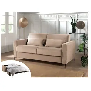 Comparateur de prix : Lisa Design Owen - Canapé 3 places convertible - Beige