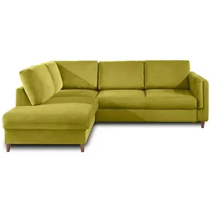 LISA DESIGN Brooke - canapé d'angle gauche - convertible - 5 places - en velours TU