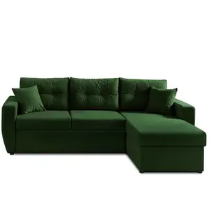 BESTMOBILIER Astoria - canapé d'angle réversible - convertible avec coffre - style contemporain- 4 places pas cher