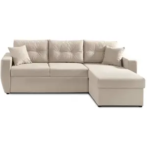 BESTMOBILIER Astoria - canapé d'angle réversible - convertible avec coffre - style contemporain- 4 places pas cher