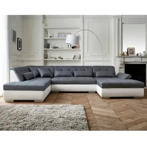 LISA DESIGN Vermont - canapé panoramique d'angle gauche - 7 places - XXL TU pas cher