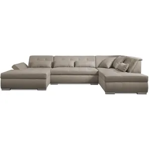 Comparateur de prix : LISA DESIGN Vermont - canapé panoramique d'angle droit - 7 places - xxl - beige