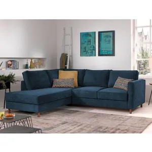 Comparateur de prix : LISA DESIGN Jake - canapé d'angle gauche - convertible - 5 places - en velours côtelé TU