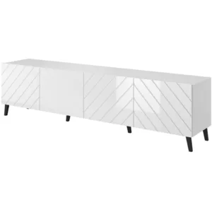 Chloe - meuble tv - 200 cm - style contemporain - best mobilier - blanc CHLOE