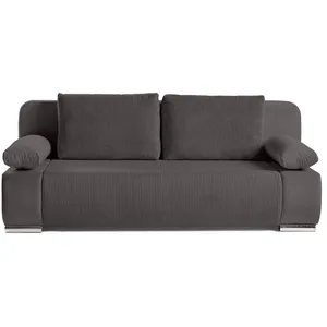 Bestmobilier Elio canapé convertible - Velours Gris Foncé pas cher