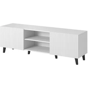 Bestmobilier - Sanna - meuble tv - 150 cm - style contemporain - blanc