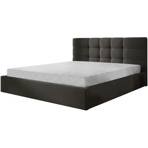 BESTMOBILIER Mael - lit coffre - 180x200 - en tissu - sommier inclus 180 x 200 cm