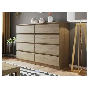 Comparateur de prix : BESTMOBILIER Celia - commode 8 tiroirs - bois - 139 cm - style contemporain - bois