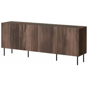BESTMOBILIER Franco - buffet bas - bois - 200 cm - Bois pas cher