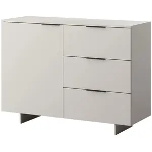 BESTMOBILIER Canterbury - buffet bas - beige - 120 cm - Beige pas cher