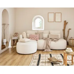 Comparateur de prix : LISA DESIGN Mahina - canapé d'angle gauche - 4 places - convertible avec coffre - en tissu bouclette - Beige