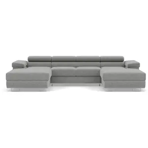 BESTMOBILIER Pablo - canapé panoramique en u - 7 places - convertible ... pas cher