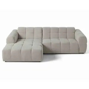 Comparateur de prix : LISA DESIGN Ray - canapé d'angle gauche - 4 places - en tissu texturé - Beige