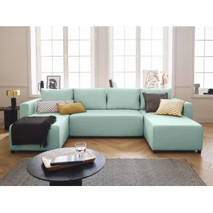 BESTMOBILIER Regala - canapé panoramique - 7 places - convertible avec... pas cher
