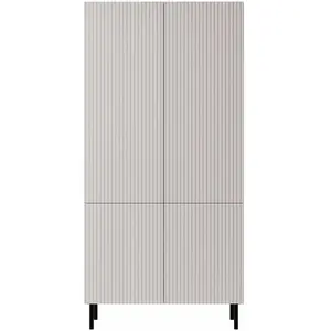 BESTMOBILIER Timote - armoire avec penderie et étagères - écru - 185x90 cm - ÉcruVendu paramazon