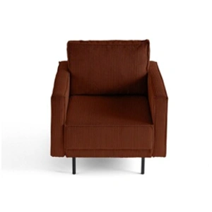 Comparateur de prix : LISA DESIGN Charlie - fauteuil - pieds hauts - en velours côtelé - Terracotta
