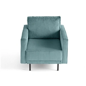 Comparateur de prix : LISA DESIGN Charlie - fauteuil - pieds hauts - en velours côtelé - Bleu