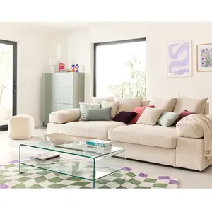 Comparateur de prix : LISA DESIGN Aspen - canapé 3 places - assise profonde - velours côtelé - Beige