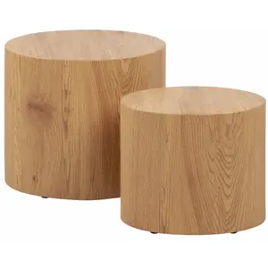 Comparateur de prix : LISA DESIGN Aeryn - lot de 2 tables basses - chêne naturel - 48 et 40 cm - Bois