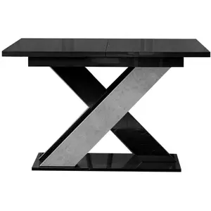 BESTMOBILIER Tosca - table à manger extensible - noir et gris - 4 à 6 personnes TU pas cher