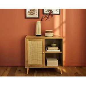 BESTMOBILIER Goto - buffet haut - bois - 80 cm - Bois pas cher