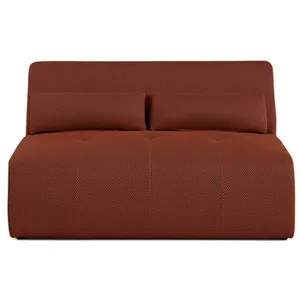 LISA DESIGN Onyx - canapé droit 2 places - en tissu mailles 3D - Terracotta pas cher