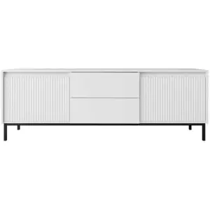 BESTMOBILIER Girona - meuble tv - blanc - 174 cm - Blanc pas cher