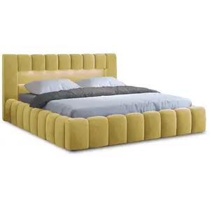 Bestmobilier Cleo - lit coffre - 180x200 cm - sommier inclus - en velours
