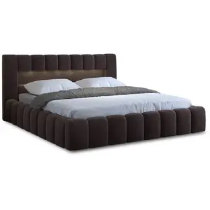 Bestmobilier Cleo - lit coffre - 180x200 cm - sommier inclus - en velours