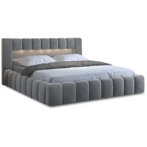 Bestmobilier Cleo - lit coffre - 180x200 cm - sommier inclus - en velours