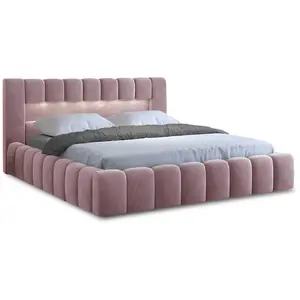 Bestmobilier Cleo - lit coffre - 180x200 cm - sommier inclus - en velours