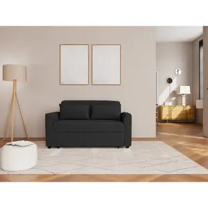 Bestmobilier Ernest - Canapé droit 2 places convertible en velours côtelé pas cher