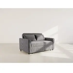 Bestmobilier Ernest - Canapé droit 2 places convertible en velours côtelé pas cher
