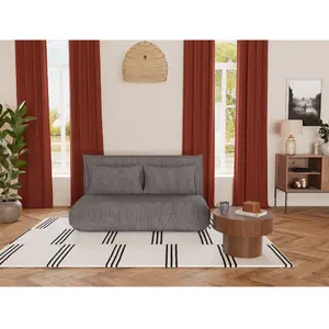 Comparateur de prix : Bestmobilier Candice - Banquette 2 places convertible clic-clac en velours côtelé