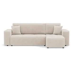 Bestmobilier Nicole - canapé d'angle réversible 4 places convertible avec coffre en tissu