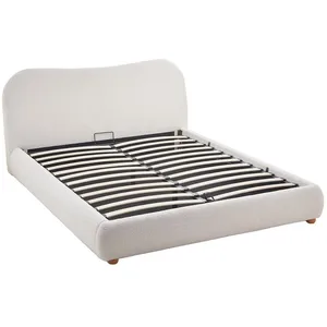 Comparateur de prix : BestMobilier Hugo - lit coffre - 160x200 cm - en tissu bouclette - Beige