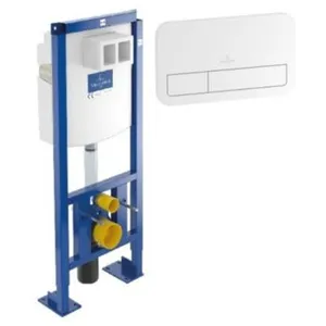 Comparateur de prix : Bâti-support autoportant wc villeroy et boch Viconnect avec plaque blanche