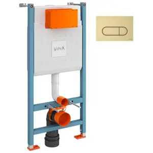 Comparateur de prix : Bâti-support V-Fix Core auto-portant + Plaque Root Round Or brossée
