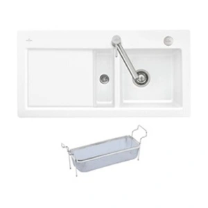 Evier - VILLEROY & BOCH - Subway Pure 60 - 1 bac et demi - égouttoir à...Vendu parcdiscount