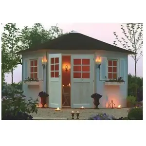 Solid - Abri de jardin nancy en bois 7,78 m², Toiture Shingle rouge pas cher