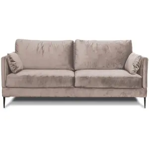 MAISON AUBERTIN Canapé Velours droit Beige Splendido - 2 Places TU pas cher